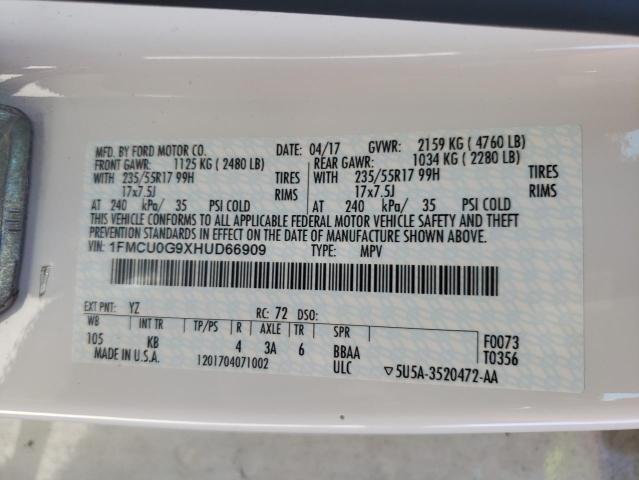 Photo 9 VIN: 1FMCU0G9XHUD66909 - FORD ESCAPE SE 