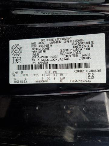 Photo 12 VIN: 1FMCU0GD0HUA05449 - FORD ESCAPE 