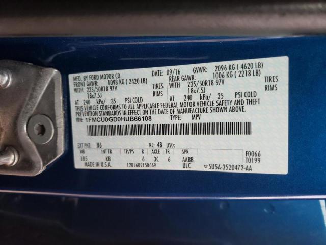 Photo 9 VIN: 1FMCU0GD0HUB66108 - FORD ESCAPE SE 