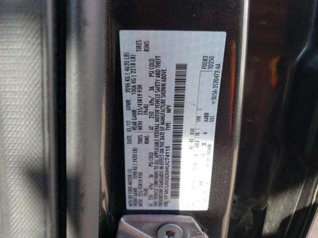 Photo 12 VIN: 1FMCU0GD0HUC74115 - FORD ESCAPE SE 