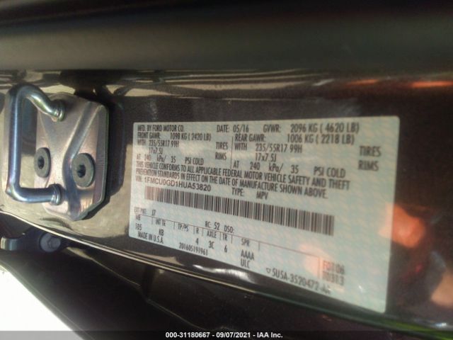 Photo 8 VIN: 1FMCU0GD1HUA53820 - FORD ESCAPE 