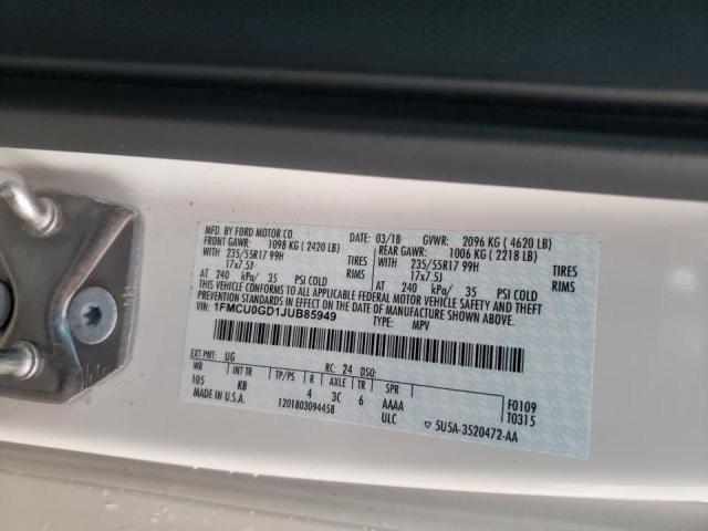 Photo 13 VIN: 1FMCU0GD1JUB85949 - FORD ESCAPE SE 