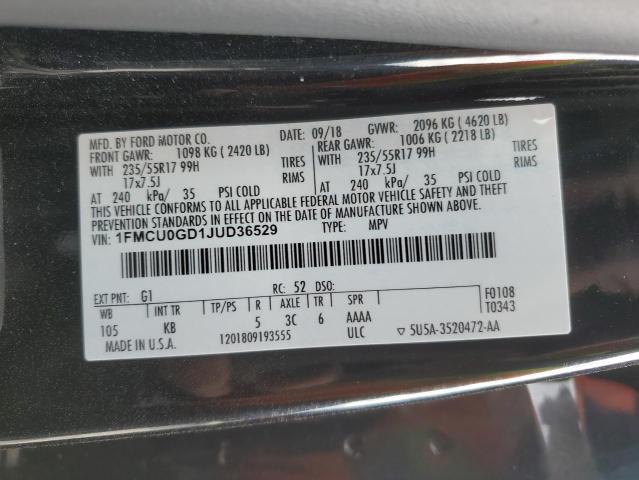 Photo 13 VIN: 1FMCU0GD1JUD36529 - FORD ESCAPE 