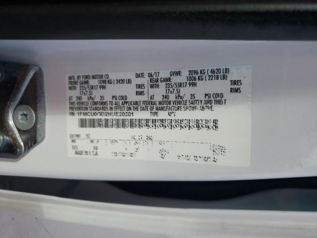 Photo 12 VIN: 1FMCU0GD2HUE20501 - FORD ESCAPE SE 