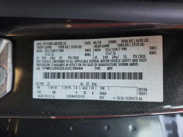 Photo 9 VIN: 1FMCU0GD2JUC38044 - FORD ESCAPE SE 