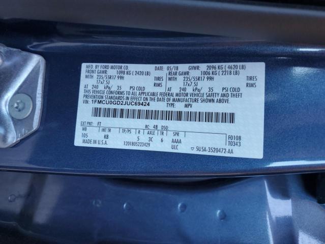 Photo 11 VIN: 1FMCU0GD2JUC69424 - FORD ESCAPE SE 