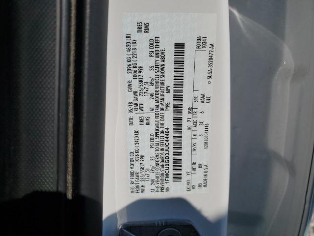 Photo 11 VIN: 1FMCU0GD3JUC44404 - FORD ESCAPE SE 