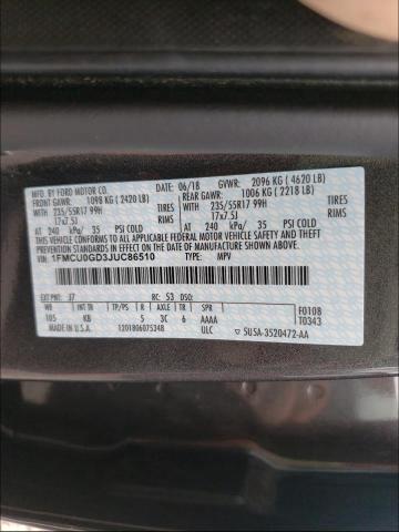 Photo 9 VIN: 1FMCU0GD3JUC86510 - FORD ESCAPE SE 