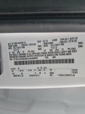 Photo 12 VIN: 1FMCU0GD4HUA29947 - FORD ESCAPE SE 