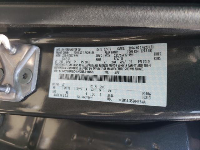 Photo 9 VIN: 1FMCU0GD4HUB21866 - FORD ESCAPE SE 