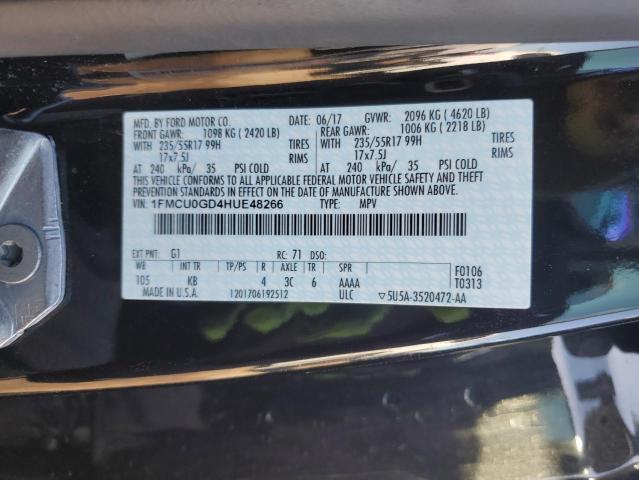 Photo 11 VIN: 1FMCU0GD4HUE48266 - FORD ESCAPE SE 