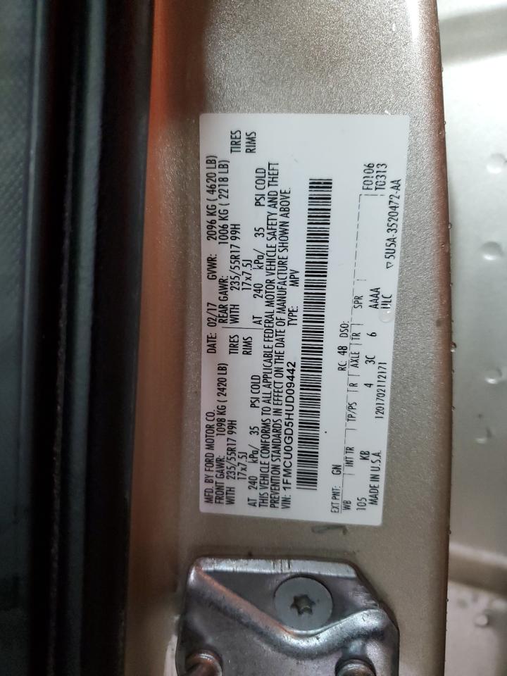 Photo 12 VIN: 1FMCU0GD5HUD09442 - FORD ESCAPE 