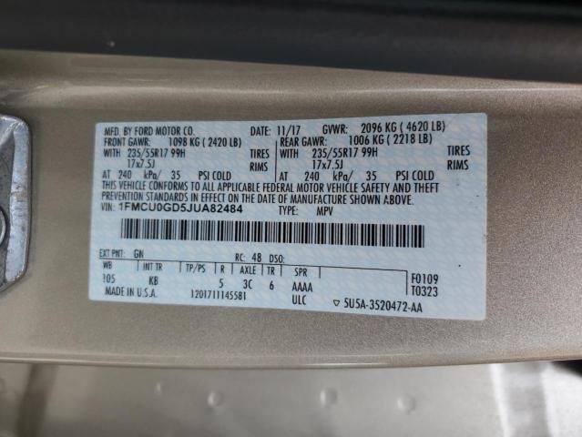 Photo 13 VIN: 1FMCU0GD5JUA82484 - FORD ESCAPE 