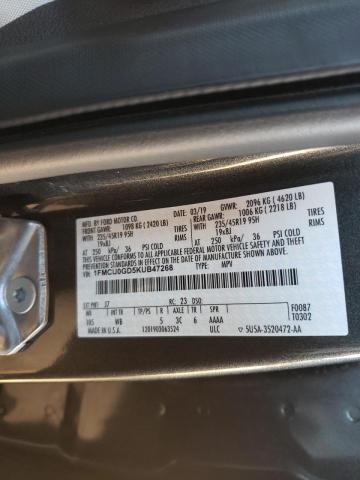 Photo 9 VIN: 1FMCU0GD5KUB47268 - FORD ESCAPE SE 