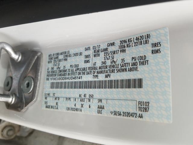 Photo 9 VIN: 1FMCU0GD6HUD45141 - FORD ESCAPE SE 