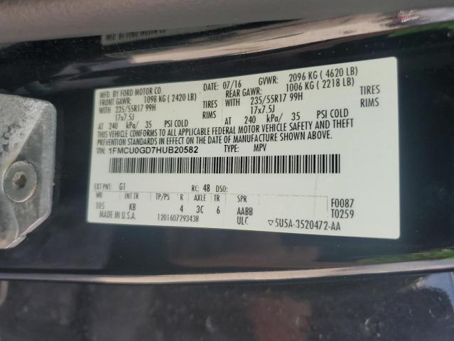 Photo 10 VIN: 1FMCU0GD7HUB20582 - FORD ESCAPE SE 