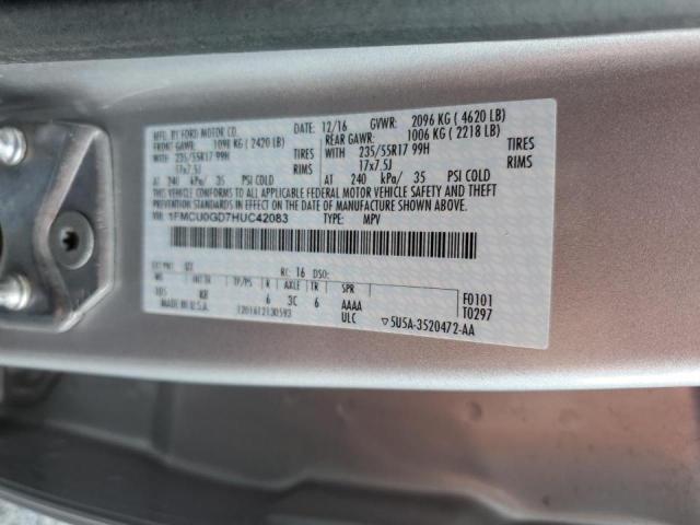 Photo 9 VIN: 1FMCU0GD7HUC42083 - FORD ESCAPE SE 