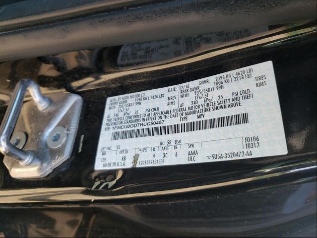 Photo 9 VIN: 1FMCU0GD7HUC50457 - FORD ESCAPE SE 