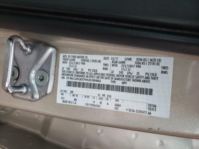 Photo 9 VIN: 1FMCU0GD7HUD36982 - FORD ESCAPE SE 