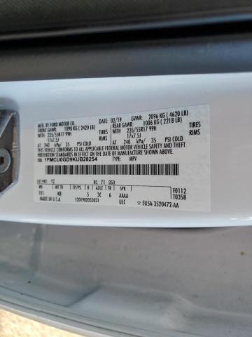 Photo 12 VIN: 1FMCU0GD9KUB28254 - FORD ESCAPE SE 