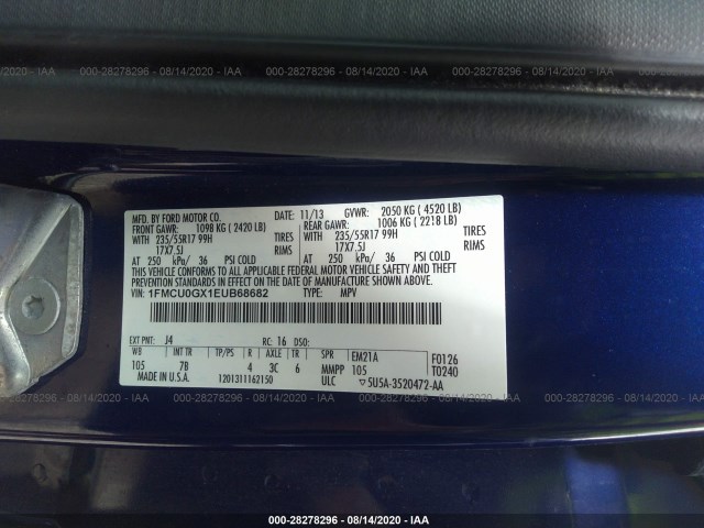 Photo 8 VIN: 1FMCU0GX1EUB68682 - FORD ESCAPE 