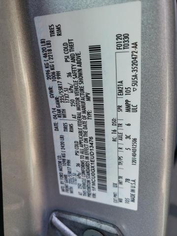 Photo 9 VIN: 1FMCU0GX1EUD13476 - FORD ESCAPE SE 