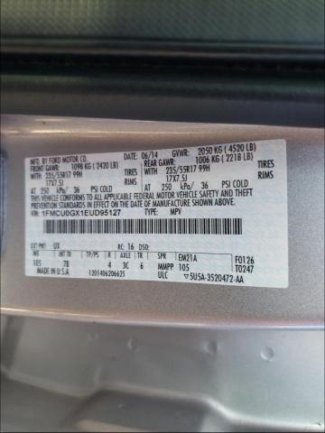 Photo 9 VIN: 1FMCU0GX1EUD95127 - FORD ESCAPE SE 