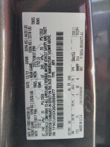 Photo 13 VIN: 1FMCU0GX2DUB89877 - FORD ESCAPE SE 