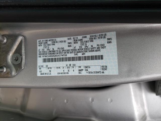 Photo 9 VIN: 1FMCU0GX2EUC74722 - FORD ESCAPE SE 