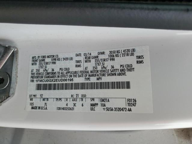 Photo 12 VIN: 1FMCU0GX2EUD06195 - FORD ESCAPE SE 