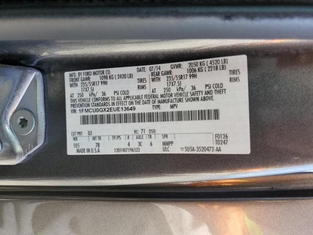 Photo 12 VIN: 1FMCU0GX2EUE13649 - FORD ESCAPE 