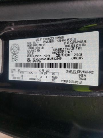 Photo 9 VIN: 1FMCU0GX2EUE42505 - FORD ESCAPE SE 