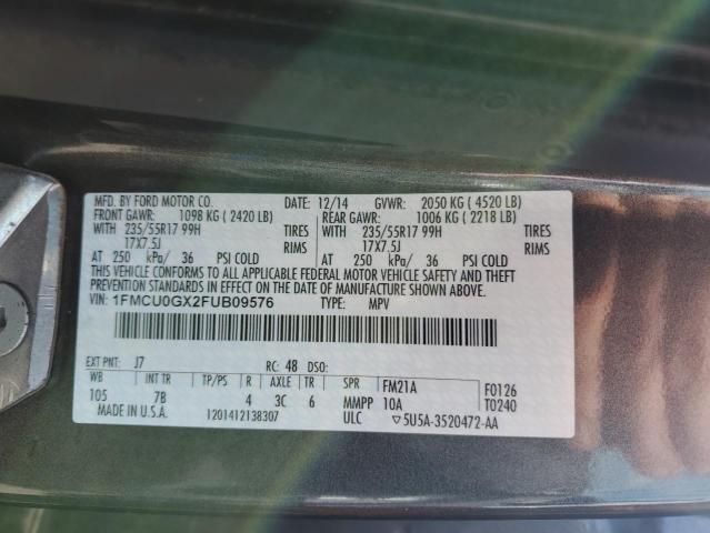 Photo 12 VIN: 1FMCU0GX2FUB09576 - FORD ESCAPE SE 