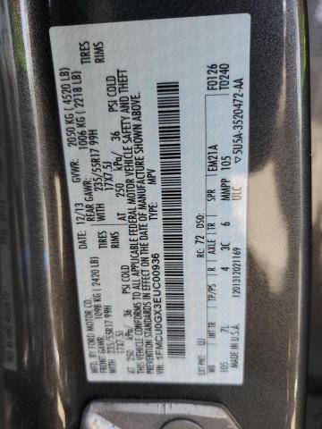 Photo 12 VIN: 1FMCU0GX3EUC00936 - FORD ESCAPE SE 