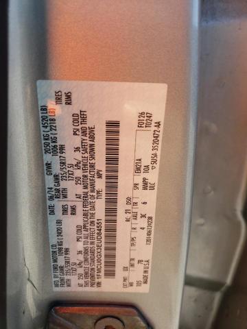 Photo 9 VIN: 1FMCU0GX3EUD84551 - FORD ESCAPE SE 