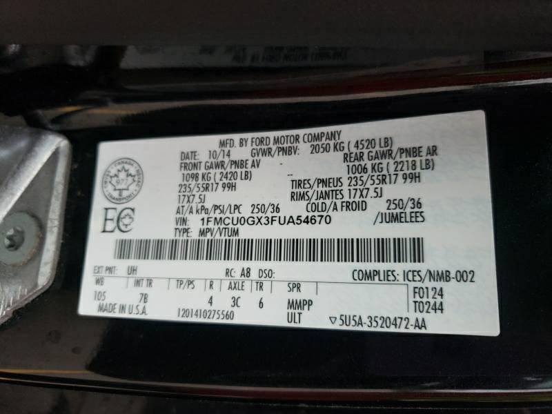 Photo 5 VIN: 1FMCU0GX3FUA54670 - FORD ESCAPE FWD 4C 