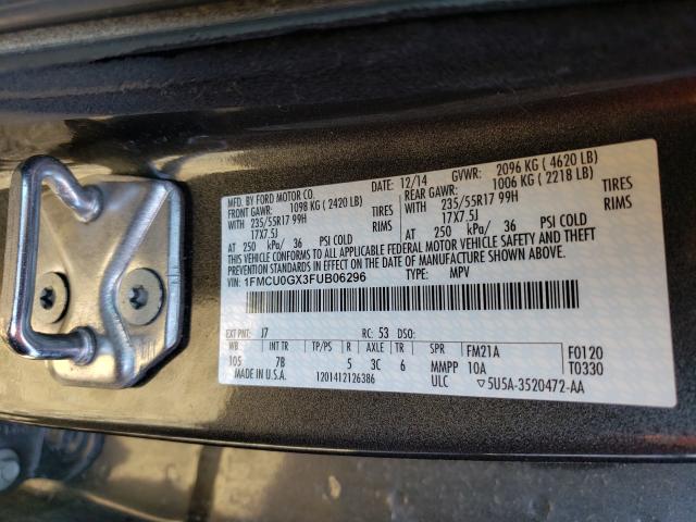 Photo 9 VIN: 1FMCU0GX3FUB06296 - FORD ESCAPE SE 