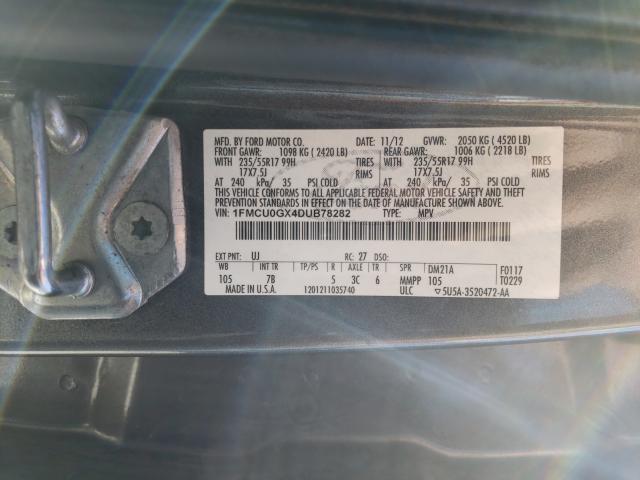 Photo 9 VIN: 1FMCU0GX4DUB78282 - FORD ESCAPE 