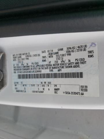 Photo 9 VIN: 1FMCU0GX4EUE22692 - FORD ESCAPE SE 