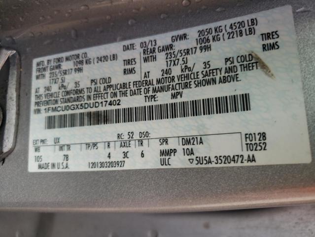 Photo 9 VIN: 1FMCU0GX5DUD17402 - FORD ESCAPE SE 