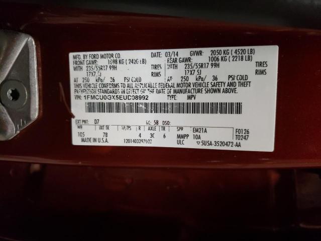 Photo 12 VIN: 1FMCU0GX5EUD08992 - FORD ESCAPE SE 