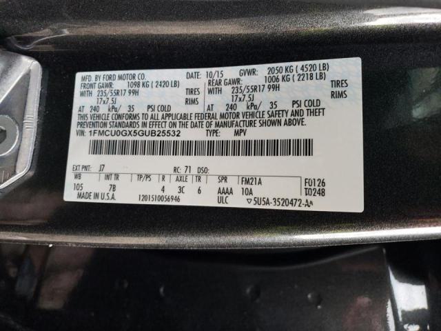 Photo 12 VIN: 1FMCU0GX5GUB25532 - FORD ESCAPE SE 