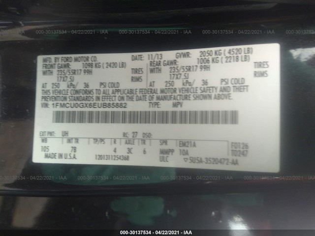 Photo 8 VIN: 1FMCU0GX6EUB85882 - FORD ESCAPE 