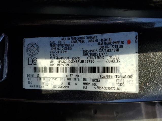 Photo 11 VIN: 1FMCU0GX6FUB43780 - FORD ESCAPE 