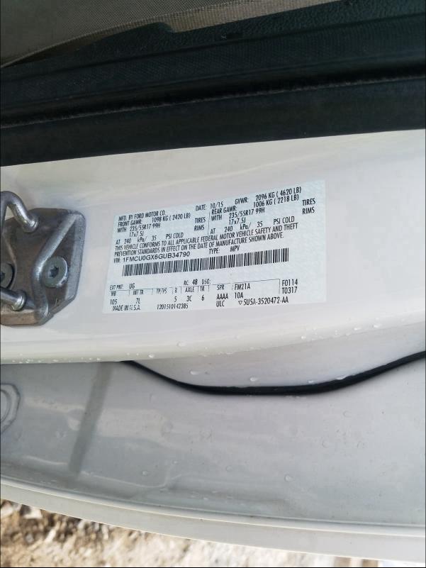 Photo 9 VIN: 1FMCU0GX6GUB34790 - FORD ESCAPE SE 