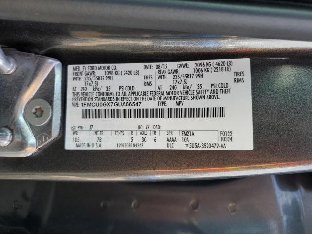 Photo 13 VIN: 1FMCU0GX7GUA66547 - FORD ESCAPE SE 