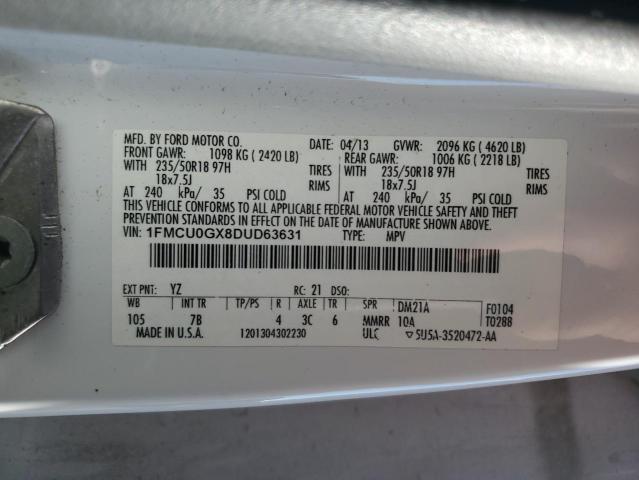 Photo 11 VIN: 1FMCU0GX8DUD63631 - FORD ESCAPE SE 