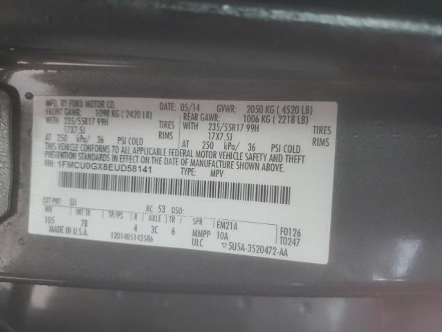 Photo 11 VIN: 1FMCU0GX8EUD58141 - FORD ESCAPE 