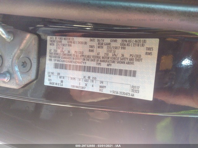 Photo 8 VIN: 1FMCU0GX8EUD99711 - FORD ESCAPE 