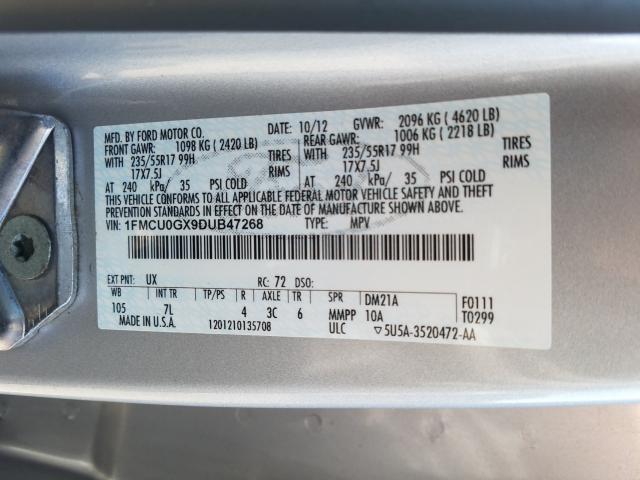 Photo 9 VIN: 1FMCU0GX9DUB47268 - FORD ESCAPE SE 